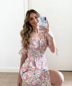 Desire Dacey Dress - Pink Floral