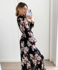 CSA (Lorraine Designs) Almira Dress - Black Print 9 CSA (Lorraine Designs) Almira Dress - Black Print