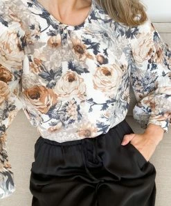 CSA (Lorraine Designs) CLOTHING Allene Top - White Floral