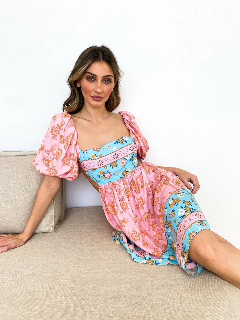 Reverse Cammie Dress - Pink Print DRESSES 3 Reverse Cammie Dress - Pink Print DRESSES