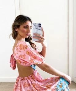 Reverse Cammie Dress - Pink Print DRESSES 11 Reverse Cammie Dress - Pink Print DRESSES