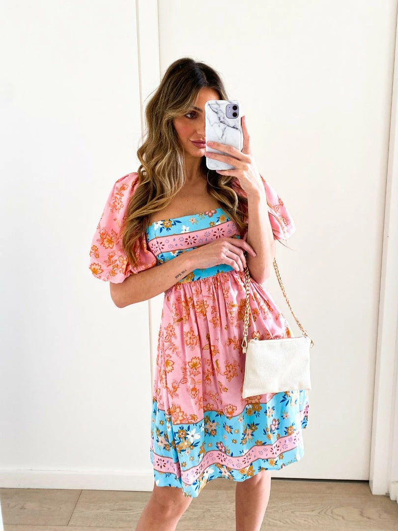 Reverse Cammie Dress - Pink Print DRESSES 5 Reverse Cammie Dress - Pink Print DRESSES