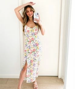 Evermore Fashion DRESSES Bluebell Dress - White Floral