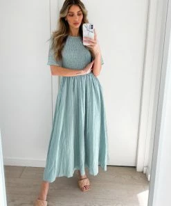 Qtrend Fashion PTY LTD Iolana Dress - Sage