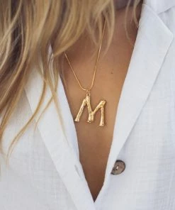 Esther & Co. Jewelry Initials Necklace - Gold