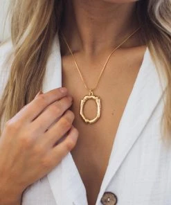 Esther & Co. Jewelry Initials Necklace - Gold