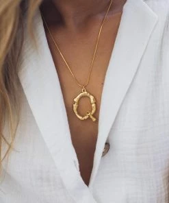 Esther & Co. Jewelry Initials Necklace - Gold