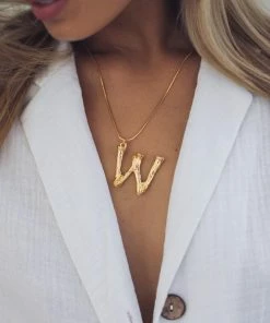 Esther & Co. Jewelry Initials Necklace - Gold