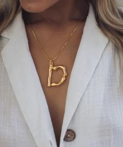 Esther & Co. Jewelry Initials Necklace - Gold