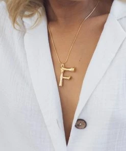 Esther & Co. Jewelry Initials Necklace - Gold