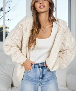 HQ Fashion Jorja Cardigan - Ivory Jumpers & Sweaters