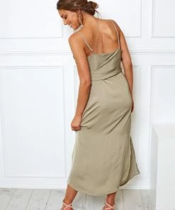 White Closet CLOTHING Laguna Dress - Khaki