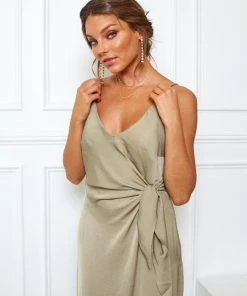 White Closet CLOTHING Laguna Dress - Khaki