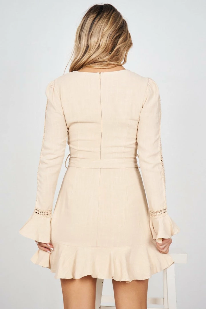 Sasha Clothing DRESSES Lindsey Dress - Beige 4 Sasha Clothing DRESSES Lindsey Dress - Beige