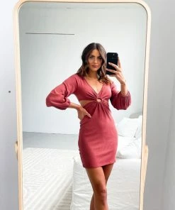 Style Box Mabella Dress - Dark Coral CLOTHING 12 Style Box Mabella Dress - Dark Coral CLOTHING