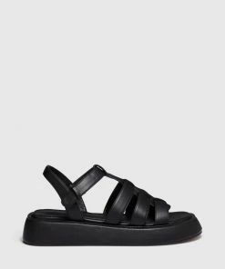 Cherrichella Luna Fisherman Sandals Black
