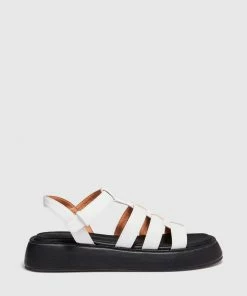 Cherrichella Footwear Luna Fisherman Sandals White