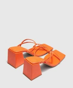 Cherrichella Footwear Texta Heels Orange