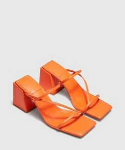 Cherrichella Footwear Texta Heels Orange