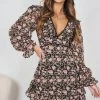 Evermore Fashion Melle Dress - Black Floral