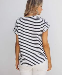 One Love Nerida Tee - Navy Stripe CLOTHING