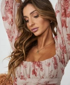 Kaarlo Fashion Pty Ltd Nigella Dress - Beige Floral DRESSES