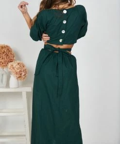 Wild Ginger Paulene Dress - Emerald DRESSES
