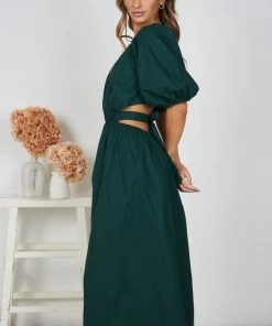 Wild Ginger Paulene Dress - Emerald DRESSES