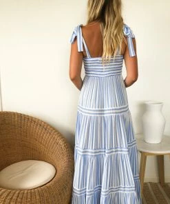 Sweetacacia Bowie Dress - Blue Stripe