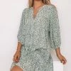 Spicy Sugar Jasmyn Dress - Sage Print 2 Spicy Sugar Jasmyn Dress - Sage Print