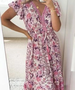 WeLove Fashion Ranya Dress - Pink Print 9 WeLove Fashion Ranya Dress - Pink Print