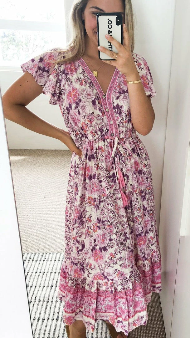 WeLove Fashion Ranya Dress - Pink Print 6 WeLove Fashion Ranya Dress - Pink Print