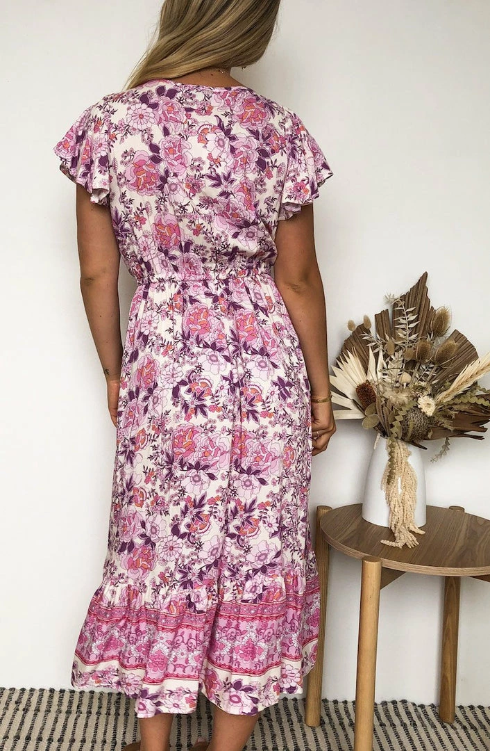 WeLove Fashion Ranya Dress - Pink Print 4 WeLove Fashion Ranya Dress - Pink Print