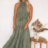 Qtrend Fashion PTY LTD Casual Dresses Tobi Dress - Sage Print 2 Qtrend Fashion PTY LTD Casual Dresses Tobi Dress - Sage Print
