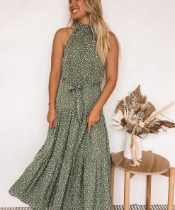 Qtrend Fashion PTY LTD Casual Dresses Tobi Dress - Sage Print