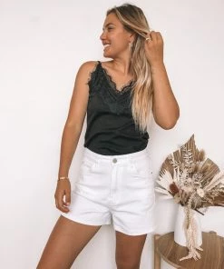 YH & Co (Chloe Yip) Kima Singlet - Black CLOTHING