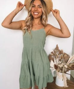 Style Box Madelyn Dress - Sage DRESSES 9 Style Box Madelyn Dress - Sage DRESSES