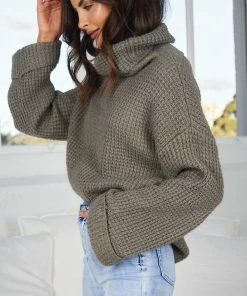 HQ Fashion CLOTHING Phylis Knit - Dark Khaki