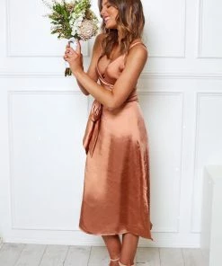 Esther Luxe Poppy Dress - Bronze DRESSES 22 Esther Luxe Poppy Dress - Bronze DRESSES