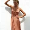 Esther Luxe Poppy Dress - Bronze DRESSES
