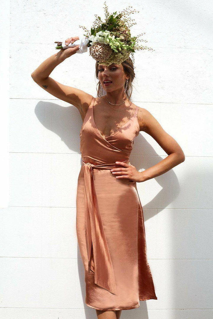 Esther Luxe Poppy Dress - Bronze DRESSES 3 Esther Luxe Poppy Dress - Bronze DRESSES