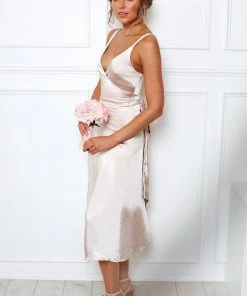 Esther Luxe Poppy Dress - Champagne