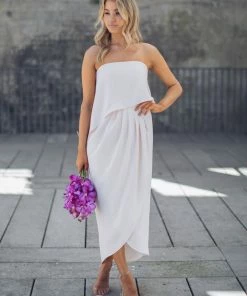 Esther Luxe DRESSES Fleur Strapless Dress - Nude 24 Esther Luxe DRESSES Fleur Strapless Dress - Nude