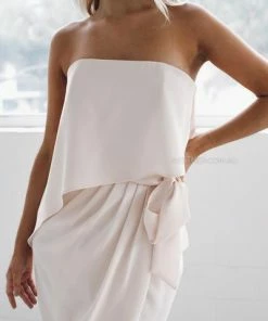 Esther Luxe DRESSES Fleur Strapless Dress - Nude 27 Esther Luxe DRESSES Fleur Strapless Dress - Nude