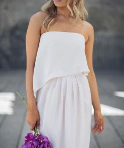 Esther Luxe DRESSES Fleur Strapless Dress - Nude 22 Esther Luxe DRESSES Fleur Strapless Dress - Nude