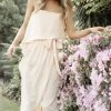 Esther Luxe DRESSES Fleur Strapless Dress - Nude 2 Esther Luxe DRESSES Fleur Strapless Dress - Nude