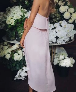Esther Luxe Fleur Strapless Dress - Pink