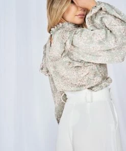 Willo Fashion CLOTHING Saranna Top - Sage Print