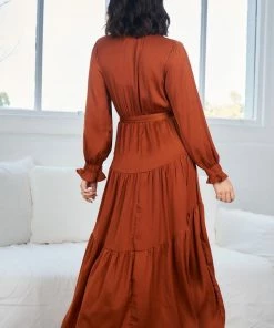 Ebby And I Sienna Dress - Rust