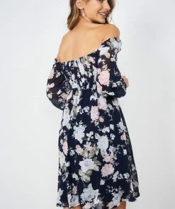 Miracle Fashion Starla Dress - Navy Floral